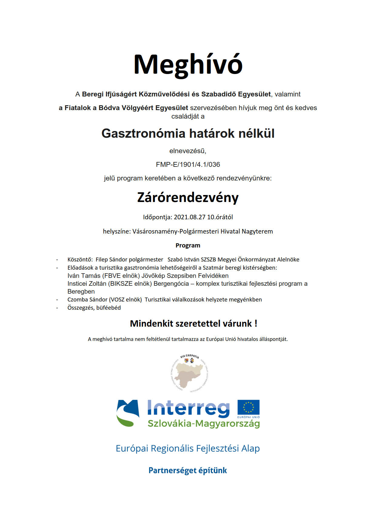 Meghivo zarorendezveny